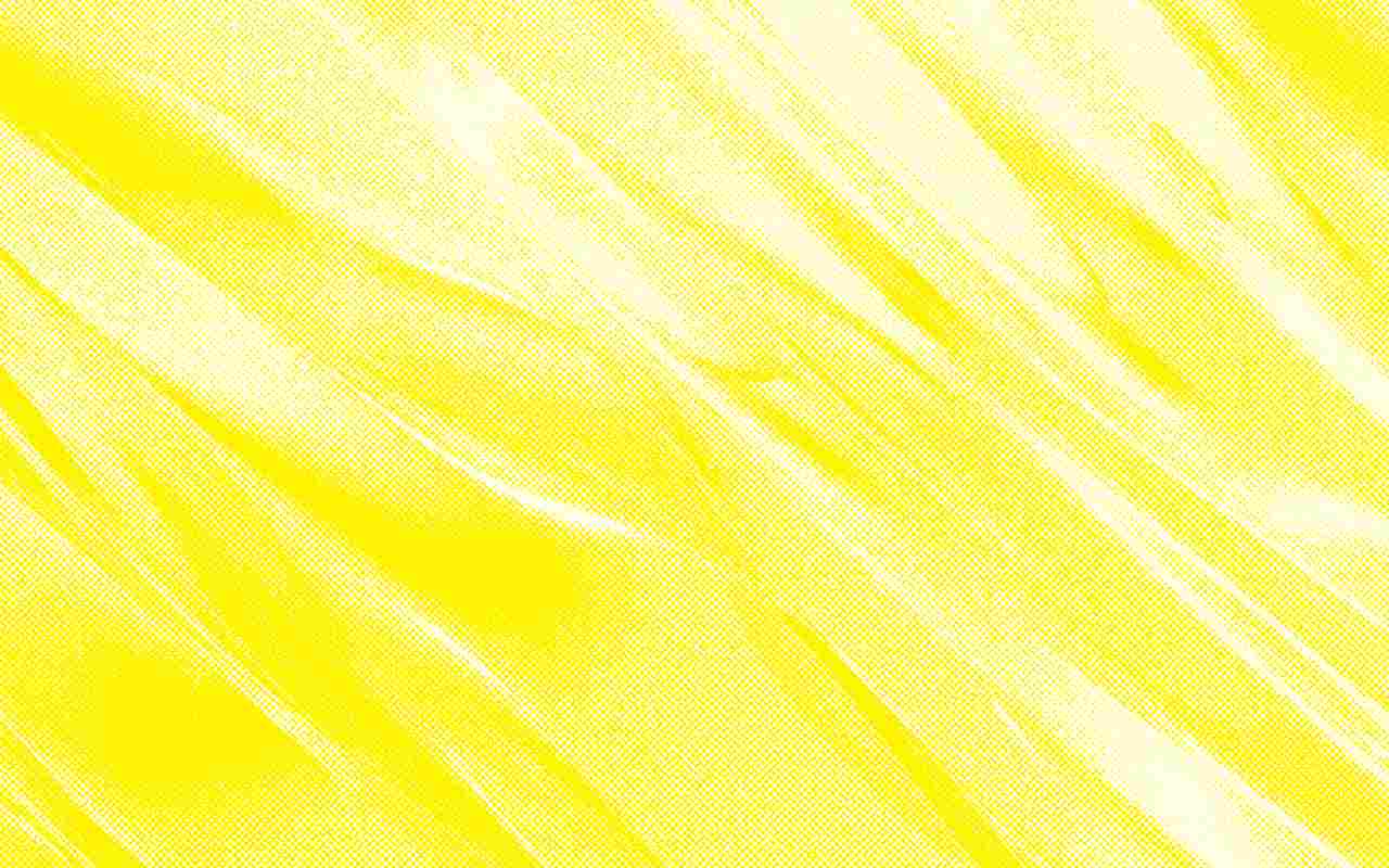 High-contrast yellow halftone pattern with diagonal streaks, emulating risograph print textures. Abstract and energetic.