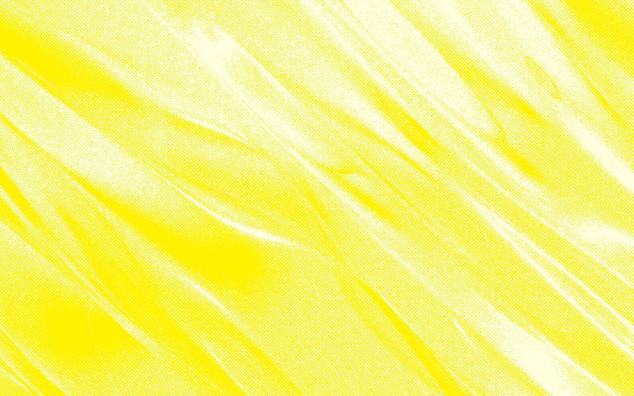 High-contrast yellow halftone pattern with diagonal streaks, emulating risograph print textures. Abstract and energetic.